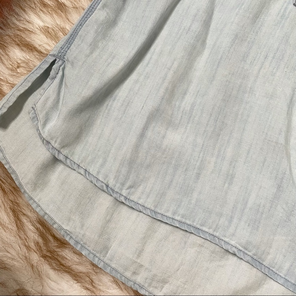 Talbots Light Chambray Roll Tab Tunic - image 6